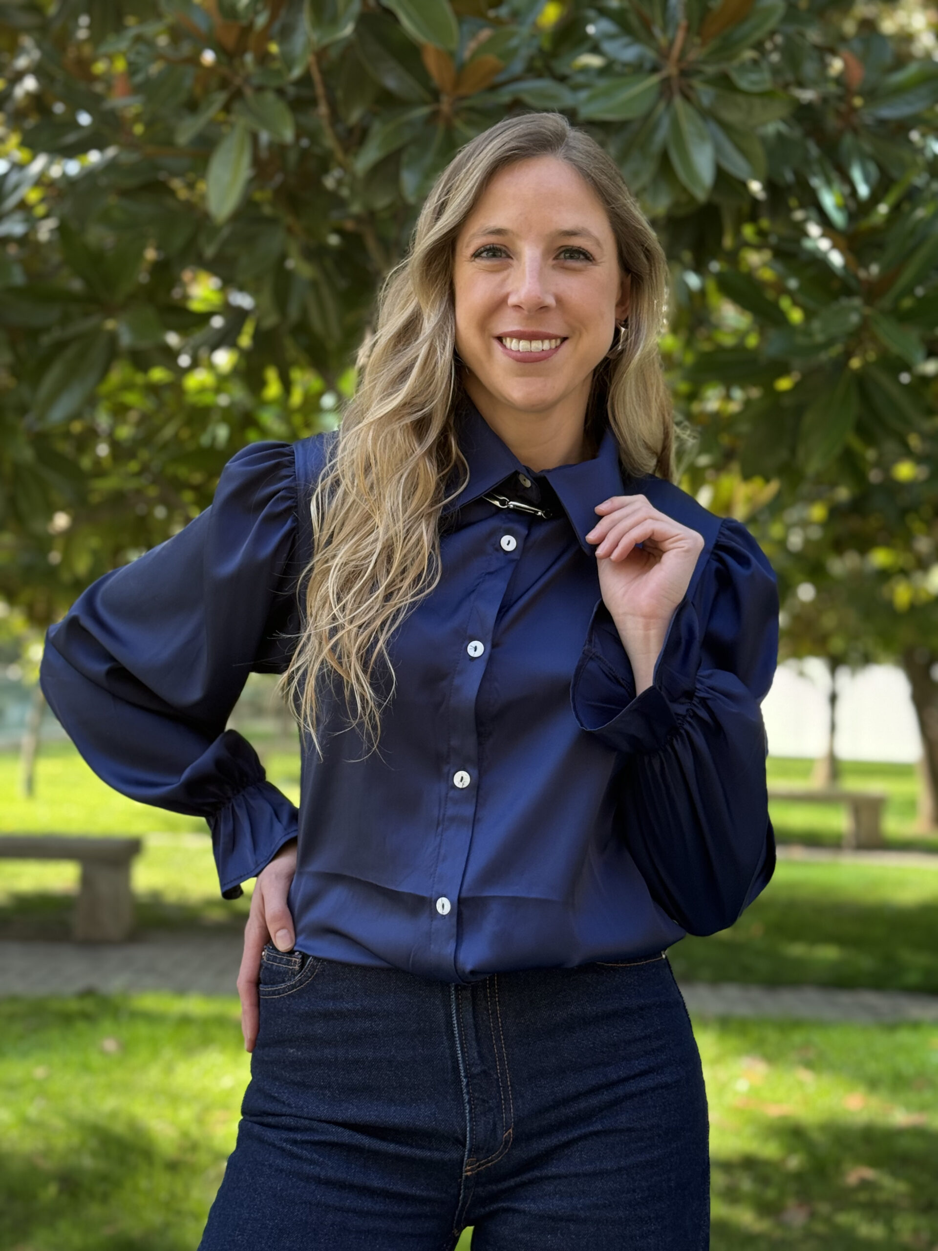 Blusa Olivia azul marino 1 Blusa Olivia Azul Marino