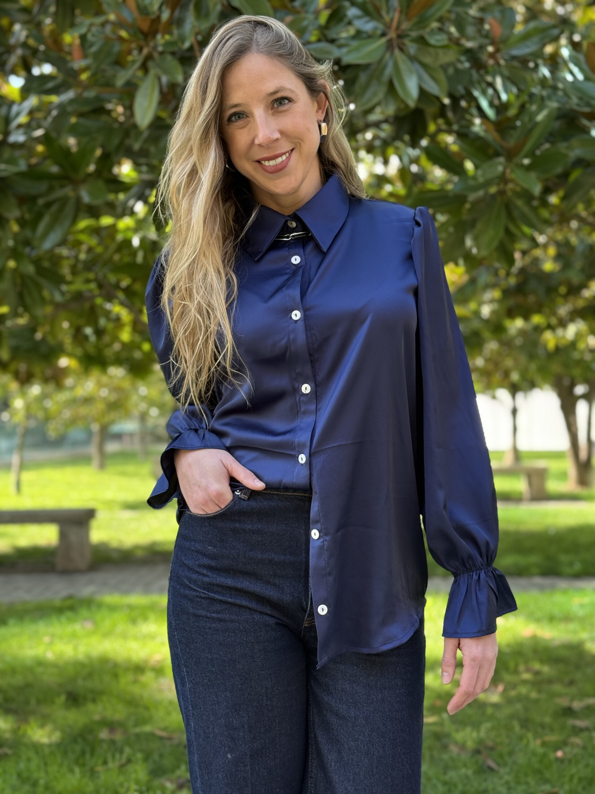 Blusa Olivia azul marino 3 Blusa Olivia Azul Marino