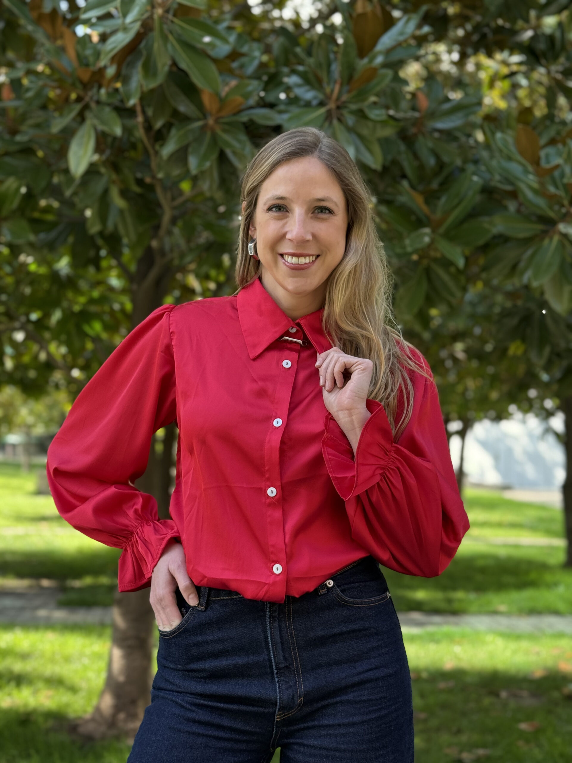 Blusa Olivia roja 1 Blusa Olivia Roja